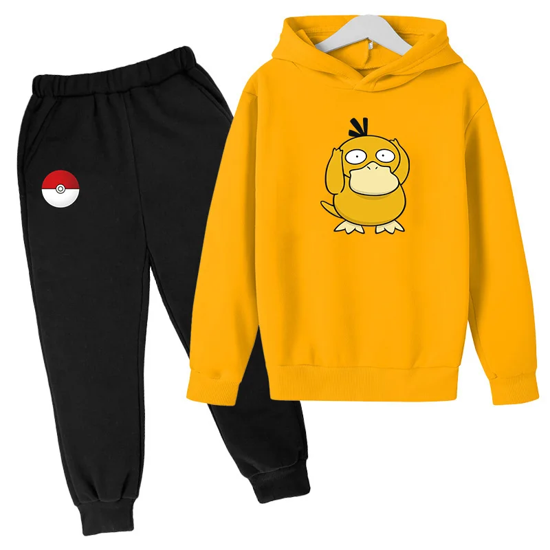 

Pokemon clothes kids set Toddler Sweater Kawaii Anime Design Sweatshirt +Pants Suit Children Long Sleeve Hoodies for 2-14 Year