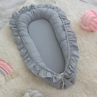 90x50cm baby nest bed newborn crib removable cotton baby crib nest lace mattress baby cot crib