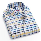 Мужская классическая рубашка из 100% хлопка, повседневная классическая рубашка из ткани Оксфорд с длинными рукавами и карманами, на пуговицах