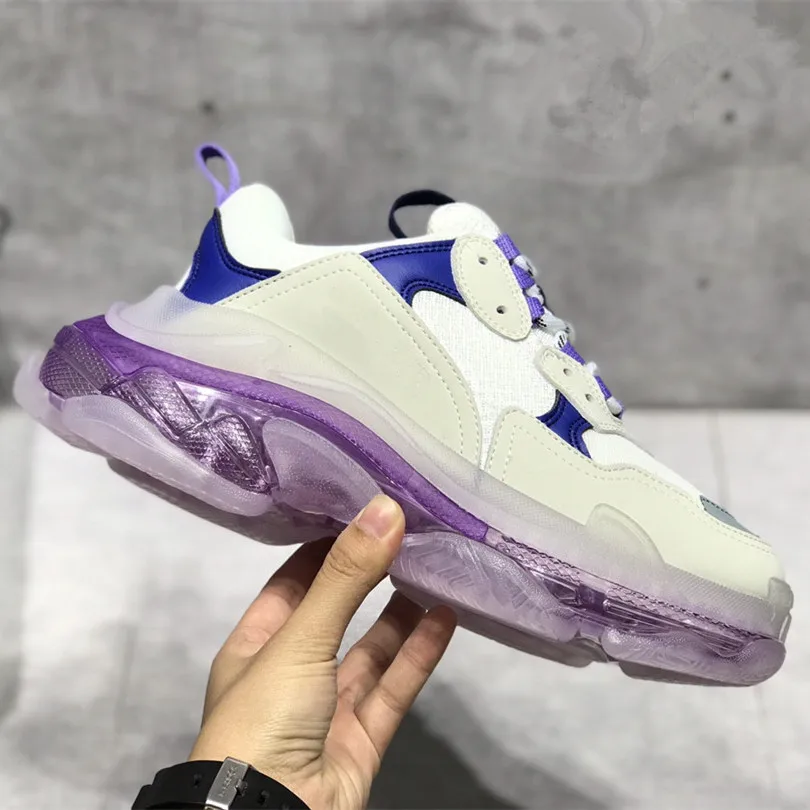 preço 2020 Feminino Paris Tênis Casual Sapatos Femininos Triple S Limpar único Inverno Botas Altas Formadores Sapatos De Plataforma
