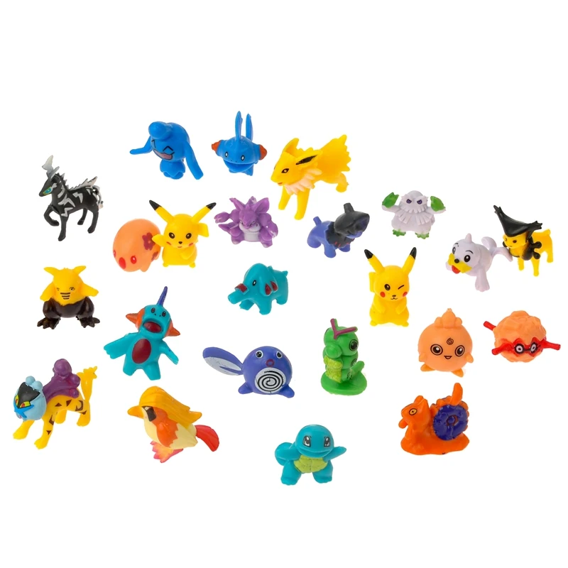

Pokemon 24~144Pcs Cartoon Anime Elf Character Model Doll Toys Authentic Pokémon Pikachu Eevee Children's Birthday Gift Toy