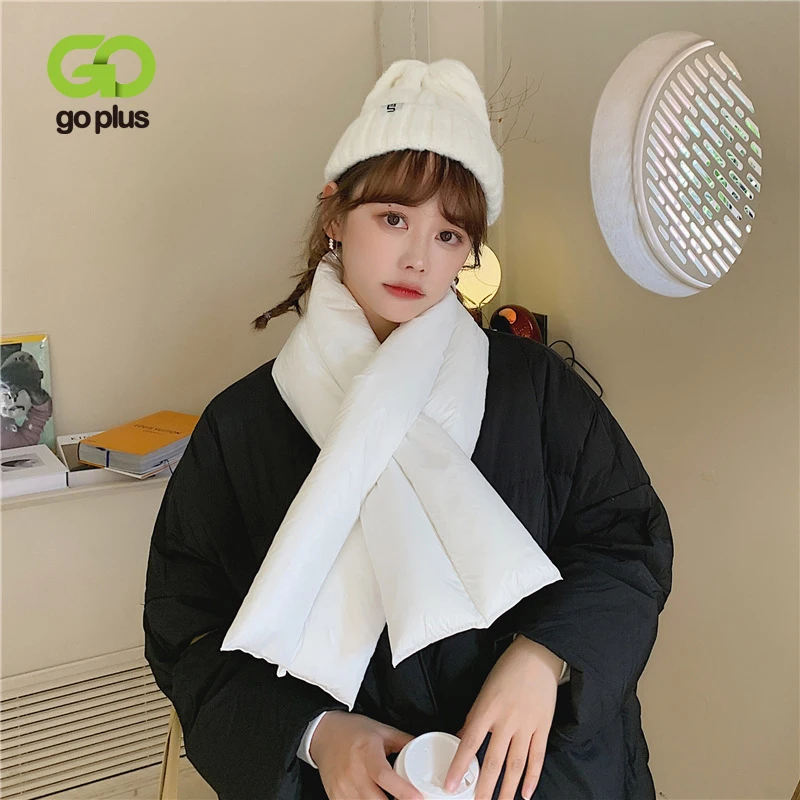 

GOPLUS Fluffy Scarf Winter Warm Foulard Ring Solid Collar Scarves Echarpe Femme Hiver Luxe Sjaals Voor Dames Neck-Cross Bufandas