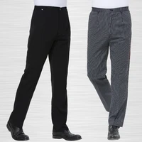catering restaurant kitchen chef pant men women hotel bakery waiter cook pants red peppers stripe elastic waist loose trousers