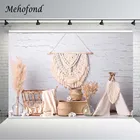 Фон Mehofond для портретной фотосъемки новорожденных ваза-корзина палатка белая кирпичная стена ребенок душ фон фотостудия фотозона