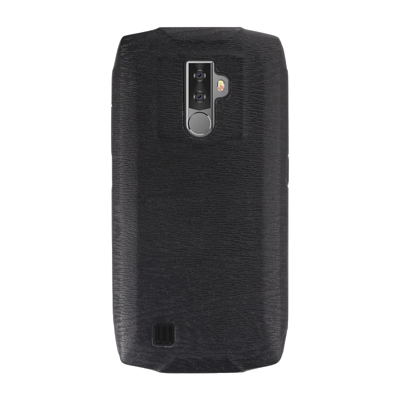 Black Чехол для телефона из искусственной кожи с текстурой под дерево для Blackview BV6800 Pro, мягкий силиконовый чехол для Blackview BV6800 Pro, защитный чехол на заднюю панель - Цвет: Black
