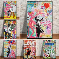 abstract graffiti poster and prints kids sweet love wall picture on canvas art decorative painting for living room mural cuadros