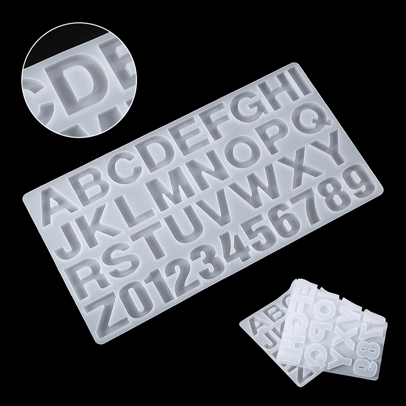 Letter A-Z Alphabet & Number Silicone Mold Large Clear Epoxy Resin Craft Jewellery Making DIY Supplies | Дом и сад