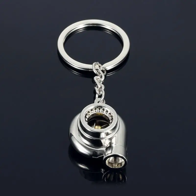 New Mini Turbo Turbocharger Keychain LED Light Spinning Turbine Key Chain Ring Keyring Keyfob Car Брелок Llavero | Автомобили и