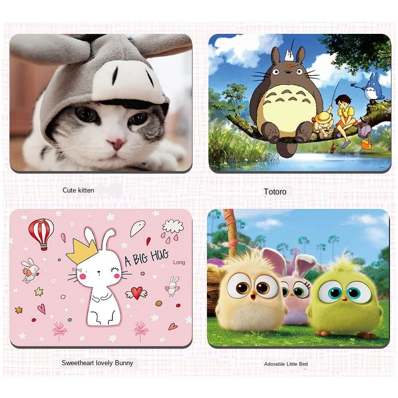 

Buy 1 Get 1 Free Mouse Pad Lock Edge Small Cute Girl Cartoon Unique Anime Creative Thickening Computer Desk Pad