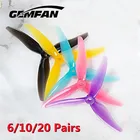 61020 пар GEMFAN Hurricane 51477 5,1 дюйма 3-лопастной Пропеллер для радиоуправляемых FPV гонок 5 дюймов 4S 6S дронов Nazgu5 LAL5