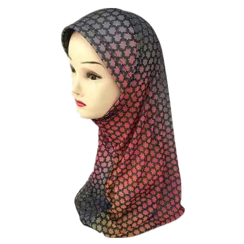 Детский мусульманский хиджаб для девочек исламский шарф в арабском стиле шали с