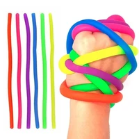 6pcslot soft rubber noodle elastic rope toys stretch string decompression toy stretchy string fidget relief stress vent toys