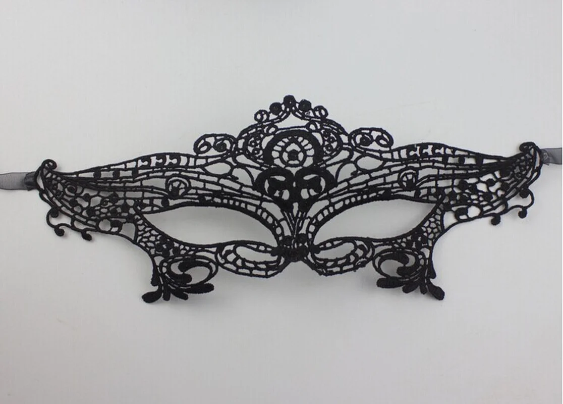 Черно белые женские сексуальные кружевные маски для глаз венецианские костюмы