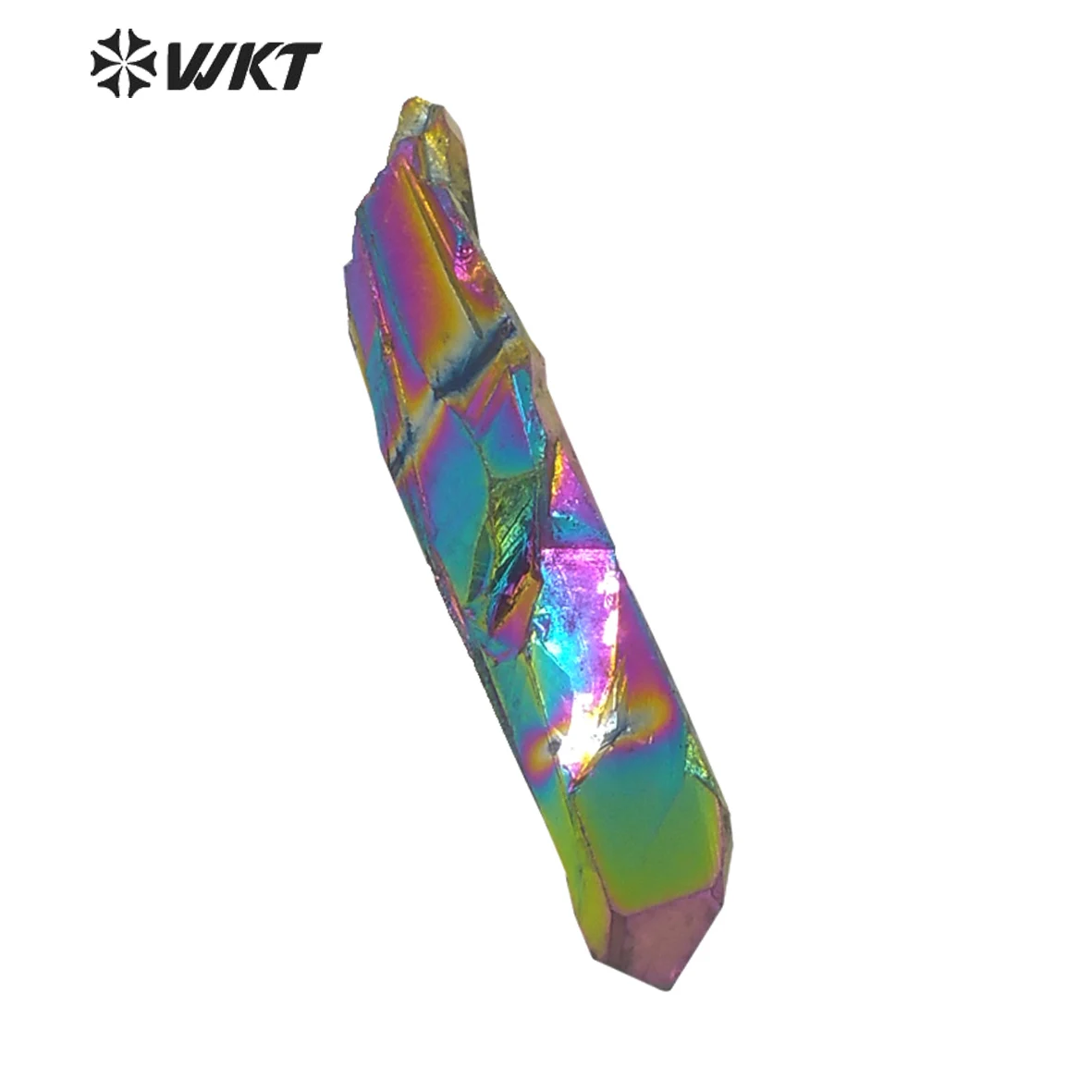 WT-G244 оптовая продажа на заказ Сияющий Титан Радужный кварц колонна Свободный
