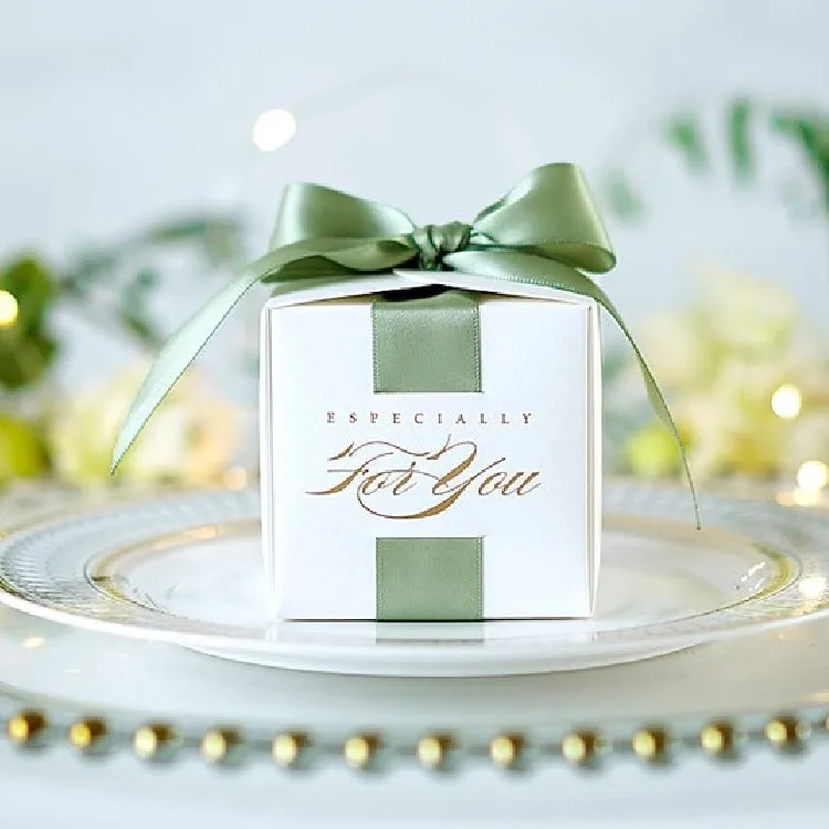 Квадратный Бумага конфеты коробки свадебные сувениры bonbon Подарочная коробка