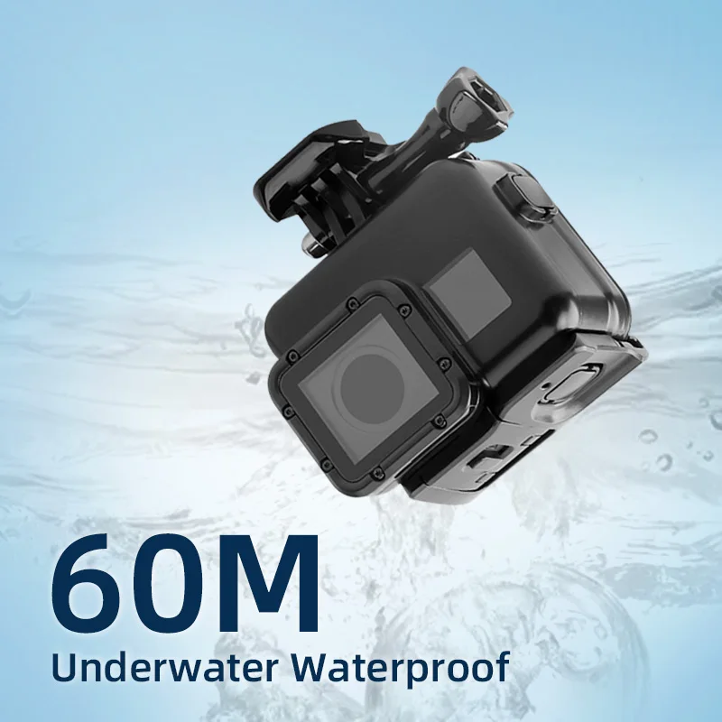 Подводный водонепроницаемый чехол MountDog для Gopro Hero 5/6/7 черный 60 м Защитный корпус