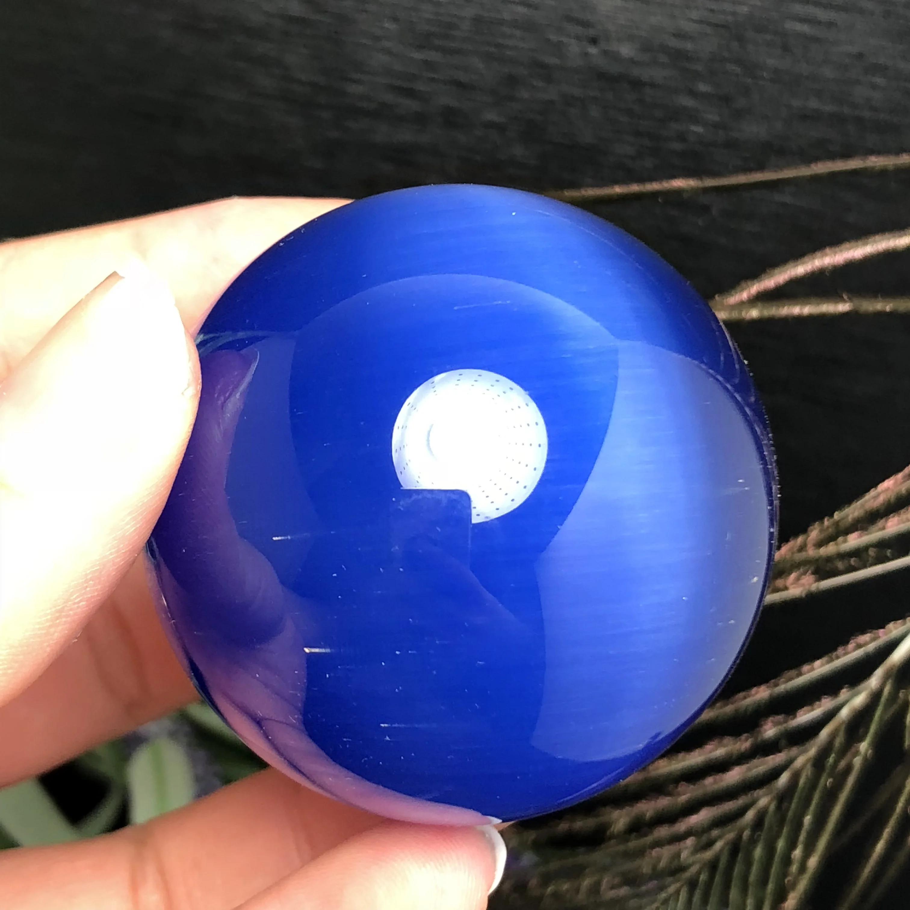 Разноцветная кошка с голубыми глазами камень женский ni яйцо Голубой опал очень