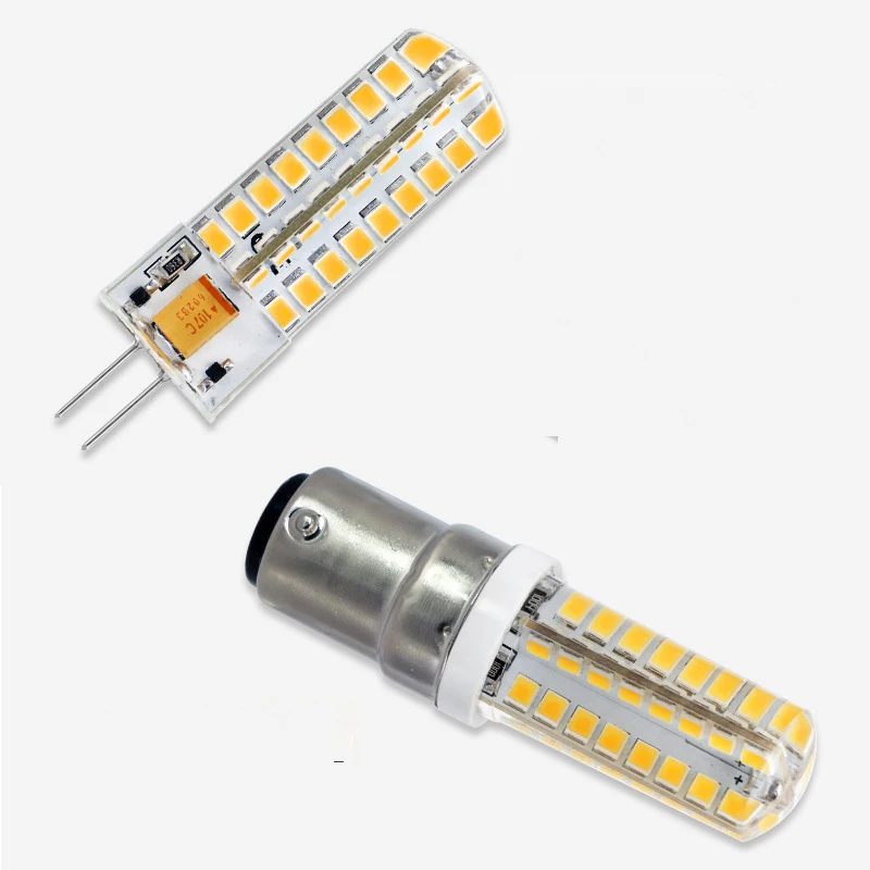 

100 шт., светодиодные лампы AC 2835 В G4 G5.3 G9 E12 E14 BA15D