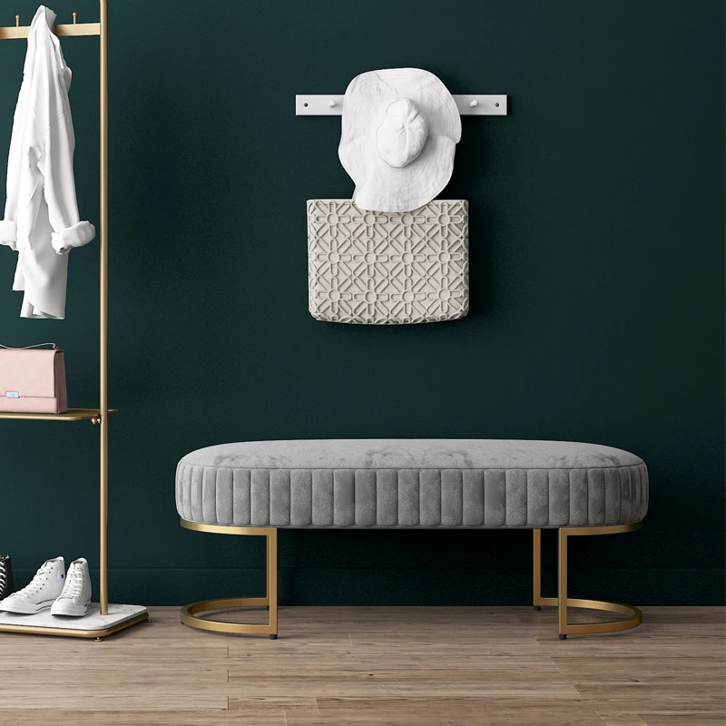 Мягкая бархатная подставка для ног дамские табуреты прихожей табурет обуви