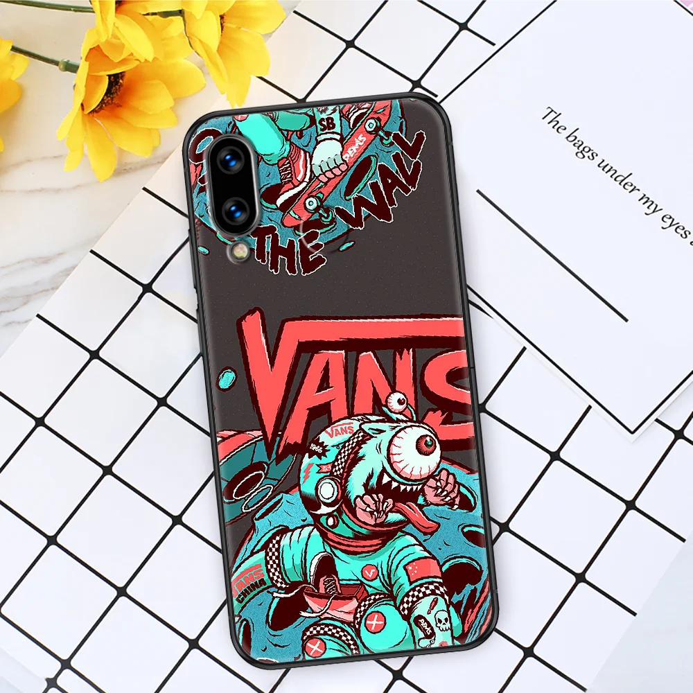 

Skateboard Brand Vansing Fashion Phone case For Huawei Honor 6 7 8 9 10 10i 20 A C X Lite Pro Play black 3D back silicone bumper