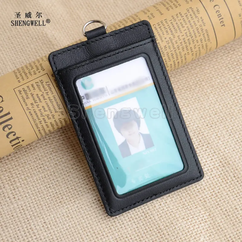 Держатель для карт из натуральной кожи тонкий чехол в вертикальном стиле