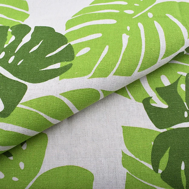 E 1 piece Chainho, серия Green Leaves, хлопковая льняная ткань с принтом для самостоятельного шитья и шитья дивана, скатерти, занавески, сумки, материал подушки - Цвет: E 1 piece