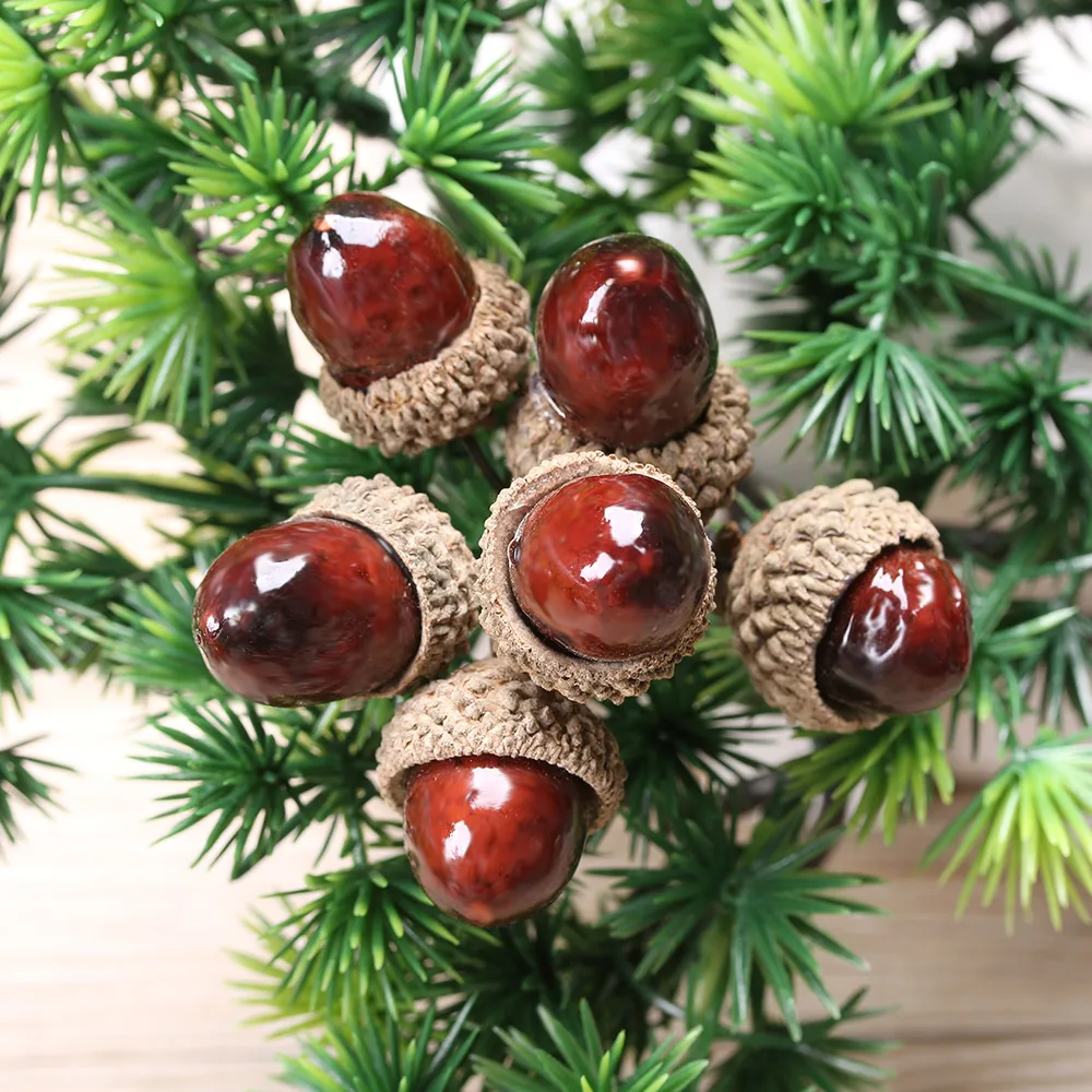 Искусственный цветок ручной работы букет сосновых орехов для рукоделия венок