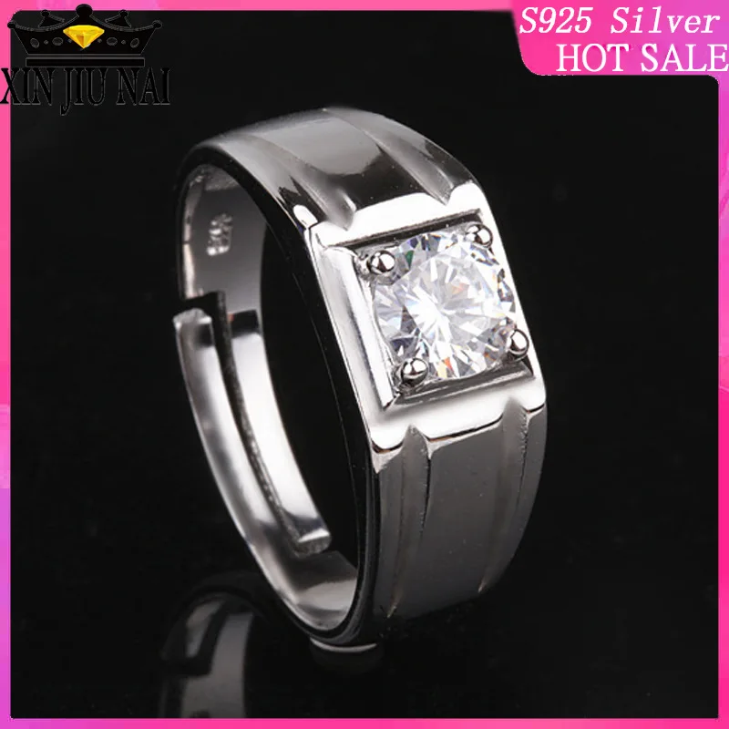 

Men's Jewelry Silver Color Zircon Rings For Men Wedding Male Bague Engagement Fashion Vintage Men Ring Trendy Jewelry