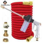 Шланг для поливки сада, гибкий шланг с волшебный, резиновый, с распылителем высокого давления европейского стандарта для мойки автомобилей