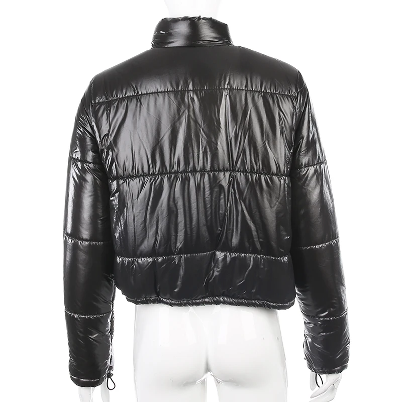 Darlingaga, модная зимняя куртка, для женщин, Turtlenenck, на завязках, парка, пальто, Женский пуховик, укороченные, теплые пальто, верхняя одежда, пальто