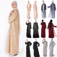 muslim womens dresses fashion fashion islamic womens abaya cardigan sequins embroidered outer dress arab clothing skirt