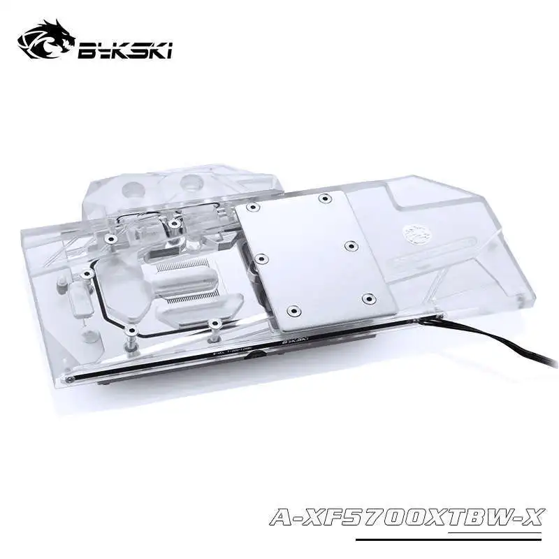 Водный блок BYKSKI для XFX Radeon RX 5700 DD Ultra 8 Гб GDDR6 HDMI 3x DP поддержка фотографий/RGB полное