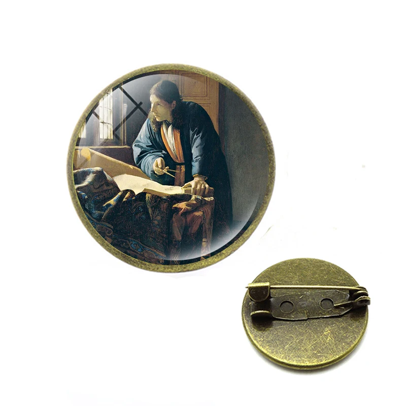 Художника Жан Леон Gerome искусство картины Броши девушка носить жемчуг Johannes Vermeer