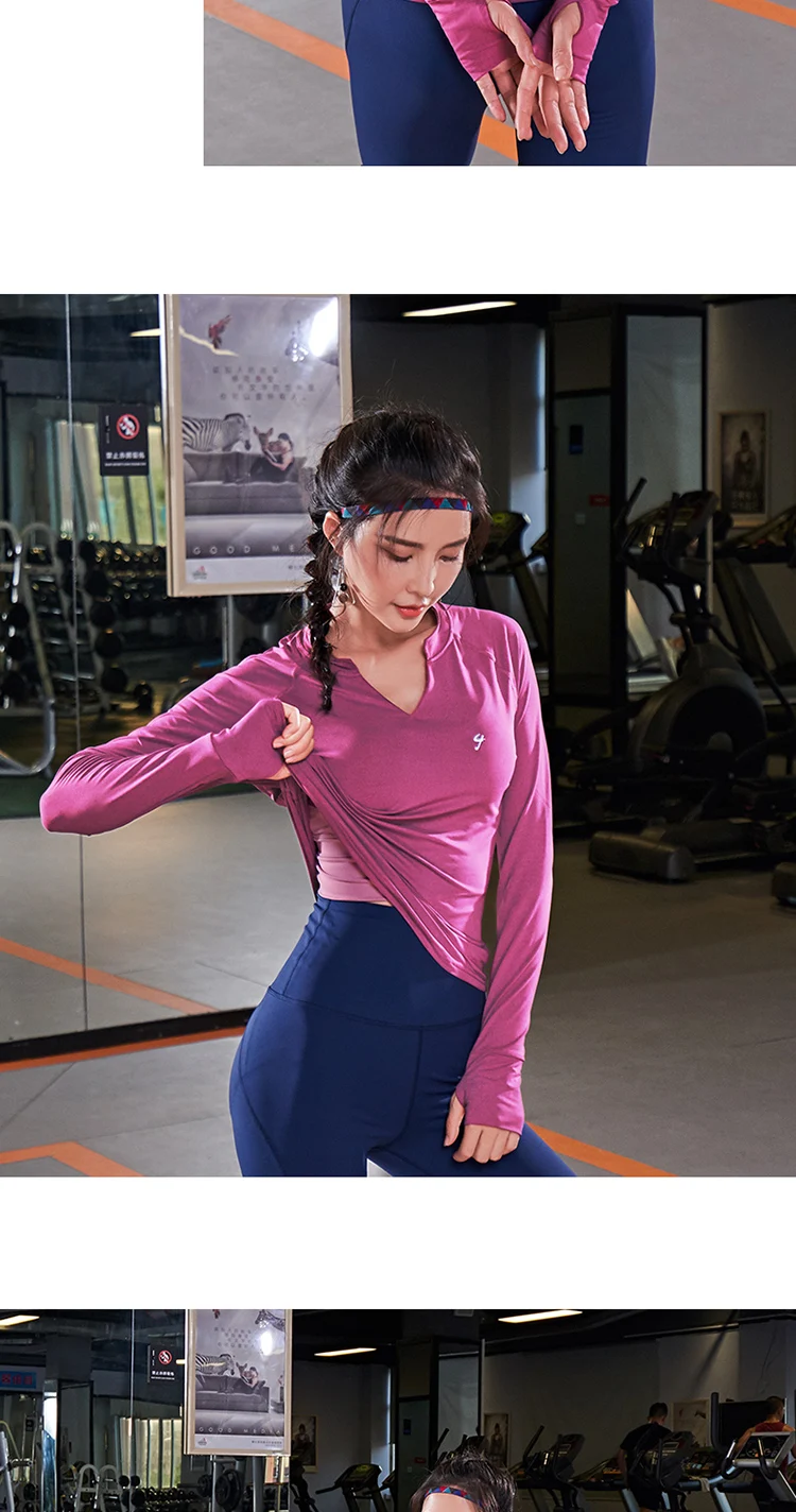 Женские спортивные рубашки для спортзала, быстросохнущая футболка для тренировок, одежда для фитнеса с длинным рукавом, футболки и топы, спортивная одежда