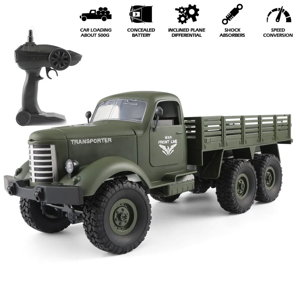 JJRC Q61 / 1/16 RC грузовик 2 4G 6WD/ 4WD внедорожный гусеничный военный армейский автомобиль