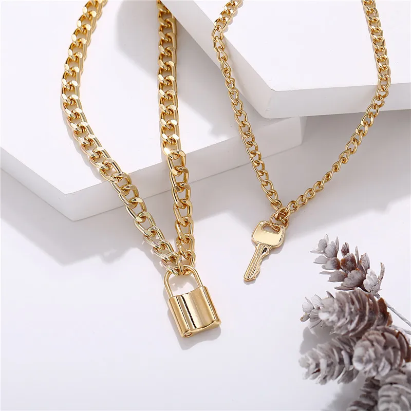 Набор креативных ожерелий с замком и ключом 17 км для женщин мужчин богемное