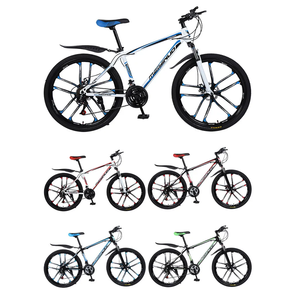 

26 Inch 21-Speed Mountain Bike Bicycle Outdoors Front Shock Absorber Bike Double Disc Mountain Road Cycling High Quality B2