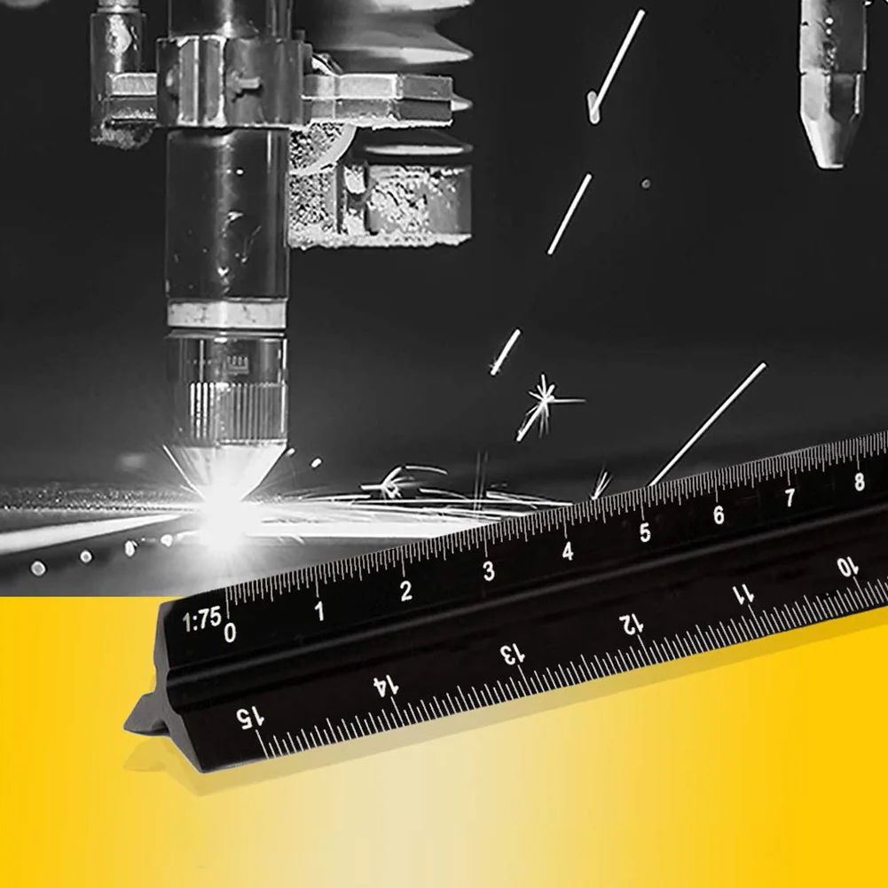 

2021 new Triangular Engineer Scale Ruler for Solid Aluminum Architect Blueprint Triangle Drafting Architect Metal Architecture