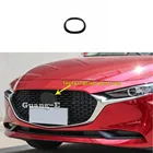 Кузова автомобиля Стикеры отделкой логотип спереди декоративные Mark сетки гриль решетка Вокруг каркас Запчасти для Mazda 3 Mazda3 Axela M3 2019 2020 2021