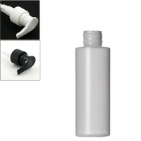 120ml empty plastic soft bottle natural colored hdpe cylinder round with whiteblack lock pumps