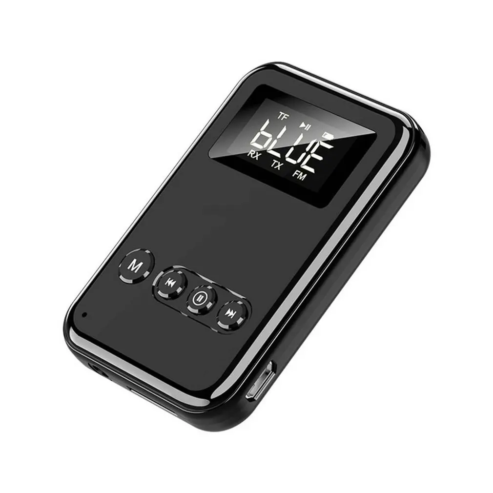 

Wireless Bluetooth-compatible 5.0 Transmitter Receiver Stereo Audio Music Adapter For Car TV Headset Speakers Support FM TF Card