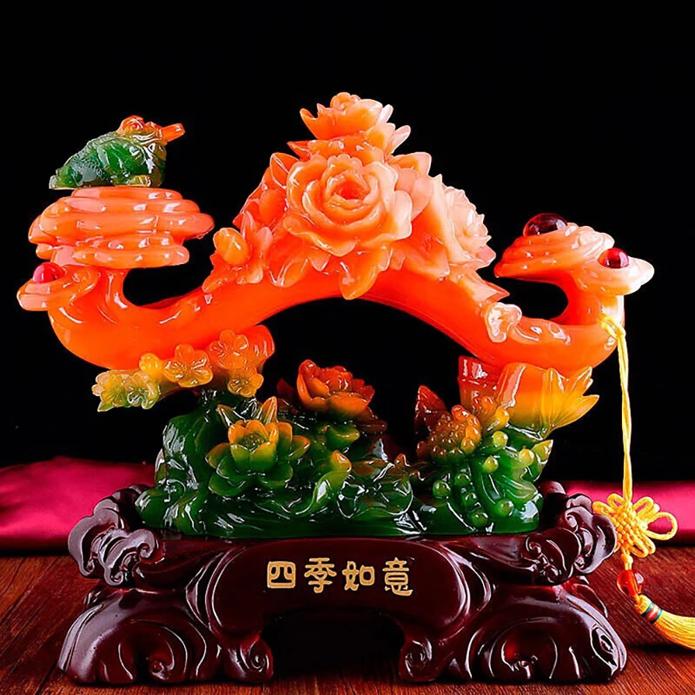

Lucky Resin Decoration Fortune Gift Chinese Style Home Office Wealth Decoration Tabletop Decor Ornament Mascot Decorative Craft