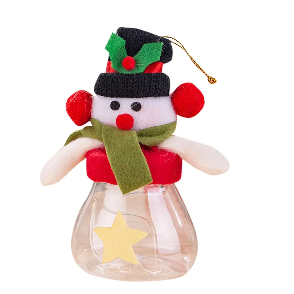 Cute Christmas Candy Storage Can Decor For Home Gift Biscuits Food Jar for Xmas New Year Decoration 2020 64P | Дом и сад