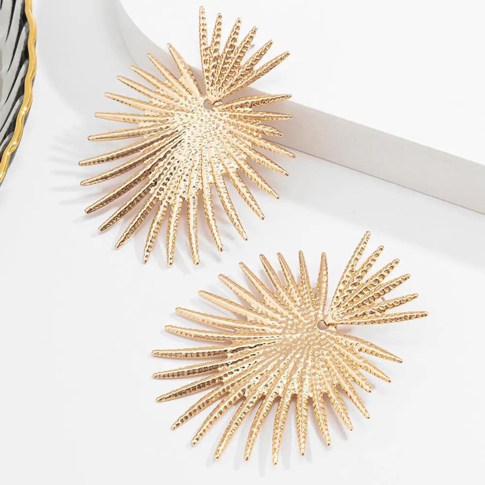 Salircon геометрически монета ракушка Необычные большие длинные серьги для женщин в