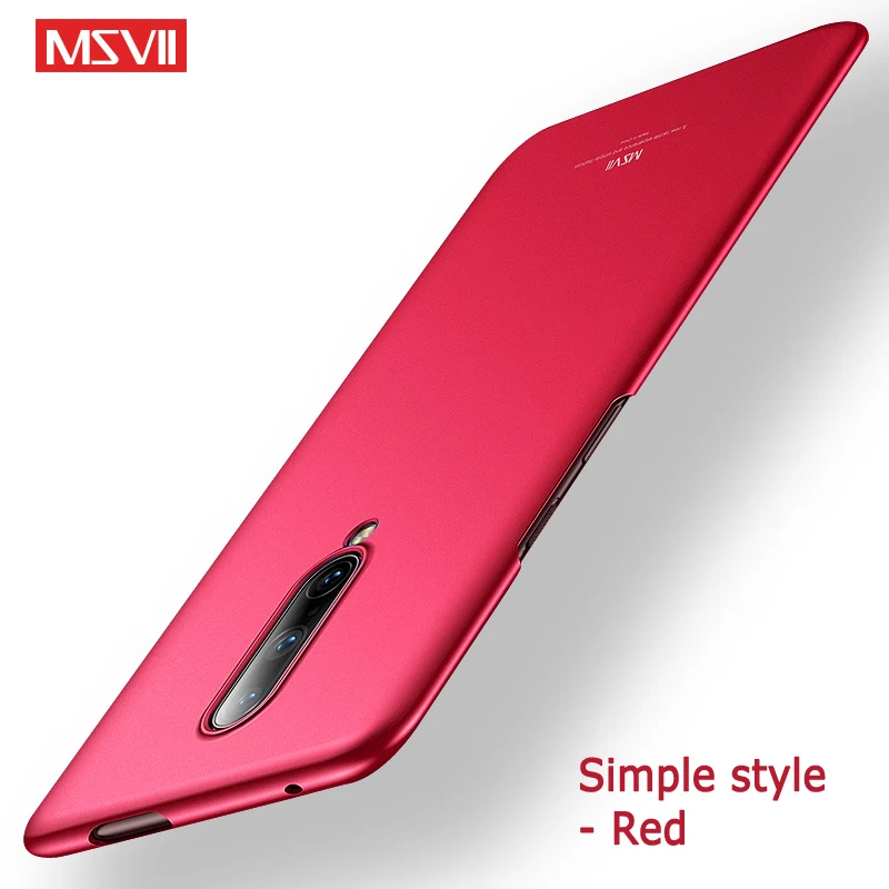 Simple Red One plus 7 Pro Чехол Msvii Тонкий матовый чехол для Oneplus 6T 6 7 T Pro Чехол Oneplus7 Жесткий Чехол для One Plus 7 T Pro Чехол - Цвет: Simple Red