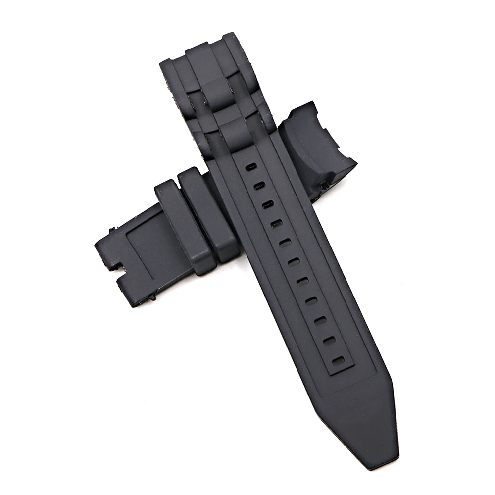 CARLYWET 26mm Wholesale Black Waterproof High Quality Silicone Rubber Replacement Watch Band Belt Strap For Invicta
