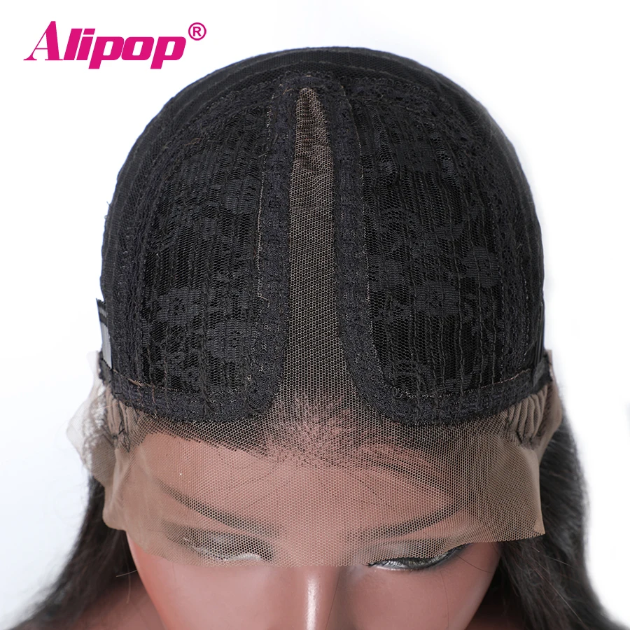ALIPOP 2x6 бразильские человеческие волосы с застежкой Ким k застежка 2*6 прямые