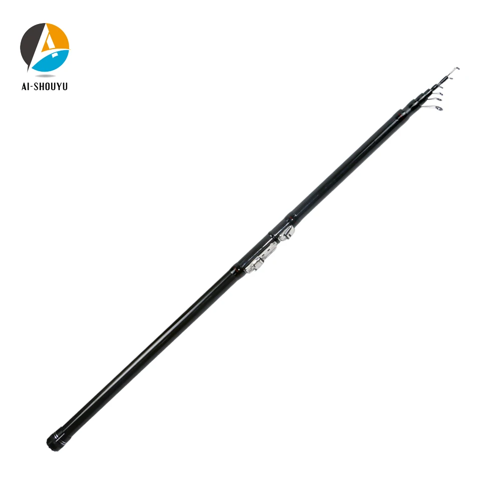 

AI-SHOUYU NEW Telescopic Carbon Fishing Rod Spinning Short Sea Rod 3.8m 4.5m 5.2m 6.0m Travel Lightweight Port Black Fishing Rod