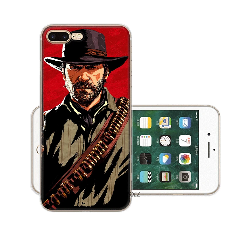 H4 Чехол для мобильного телефона iPhone 5 5S SE 6 6S 7 8 Plus X XR XS Max, Жесткий Чехол, крутая игра, красные изображения из фильма «Red Dead Redemption» 2 - Цвет: H4