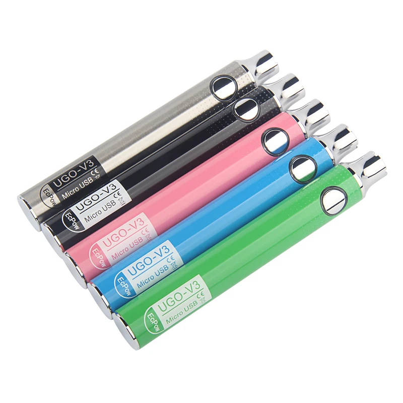 5Pcs Original UGO V3 510 Thread Battery With Micro USB Charger Preheat Variable Voltage Popular Pen For Thick Oil CBD Cartridge |